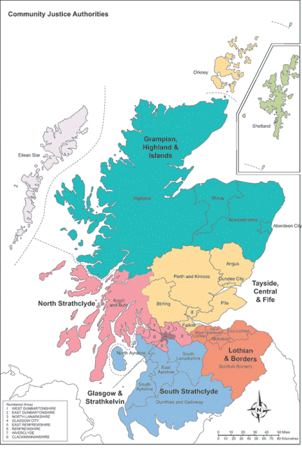 Map of Sheriffdoms